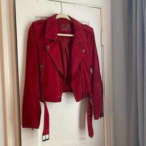 NWT BlankNYC Cropped Suede Leather Moto Jacket